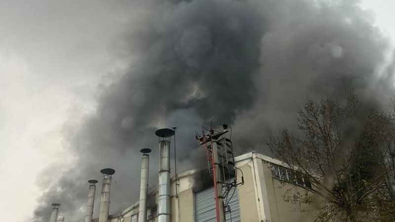 Bursa'da tekstil fabrikasında büyük yangın